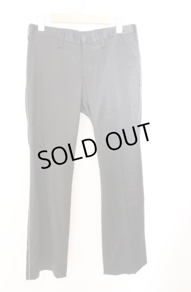 画像1: SOS TE NUTO / フルグリッターパイピングスラックスパンツ 44 ブラックｘゴールド O-26-02-18-029-SO-pa-YM-ZT022 (1)