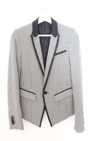 画像1: CIVARIZE / Leverage切り替えTRストレッチテーラードジャケット 44 ブラックｘホワイト O-26-02-18-006-CI-ja-YM-OS (1)