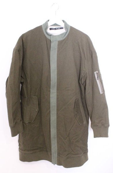 画像1: NO ID. BLACK / ロングMA-1ジャケット ONE カーキ O-26-02-18-014-NO-ja-YM-OS (1)