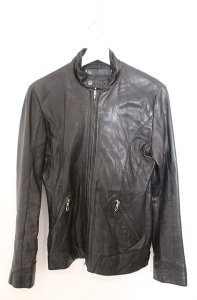 画像1: 5351pour les Hommes / ナチュラルラムブラックシングルライダースジャケット 1 ブラック O-26-02-18-015-53-ja-YM-OS (1)