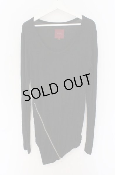 画像1: SEANA / ZIPデザインロングスムースカットソー L ブラック O-26-02-22-019-SE-to-YM-OS (1)