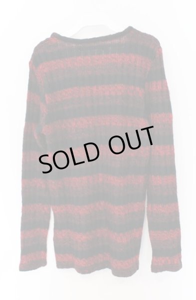 画像3: SEANA / 縦編ボーダーニットソー L レッドｘブラック O-26-02-22-020-SE-to-YM-OS (3)