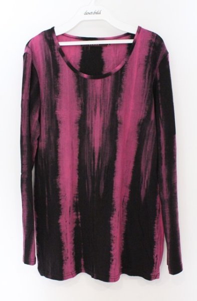 画像1: SEANA / ストライプブリーチカットソー L ピンクｘブラック O-26-02-22-021-SE-ts-YM-OS (1)