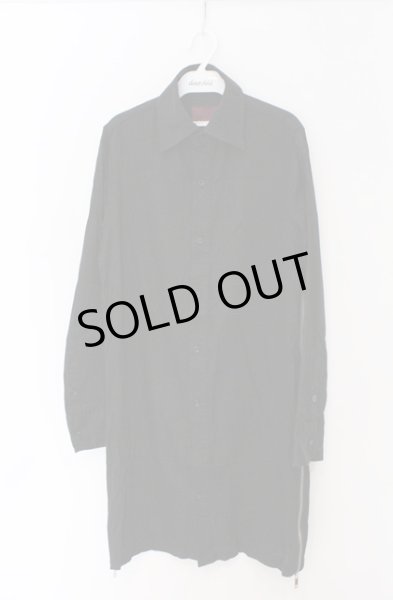 画像1: SEANA / サイドZIPロングシャツ L ブラック O-26-02-22-024-SE-sh-YM-OS (1)