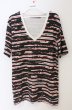 画像1: SEANA / シャドーボーダーVネックTシャツ XL マルチ O-26-02-22-026-SE-ts-YM-OS (1)