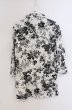 画像3: SEANA / フラワークインクル六分袖シャツ L ブラックｘホワイト O-26-02-22-027-SE-sh-YM-OS (3)
