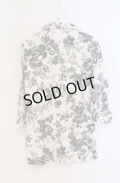 画像3: SEANA / フラワークインクル六分袖シャツ L ブラックｘホワイト O-26-02-22-027-SE-sh-YM-OS (3)