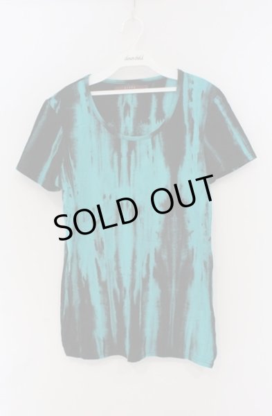 画像1: SEANA / ストライプブリーチTシャツ L ブラックｘグリーン O-26-02-22-030-SE-ts-YM-OS (1)