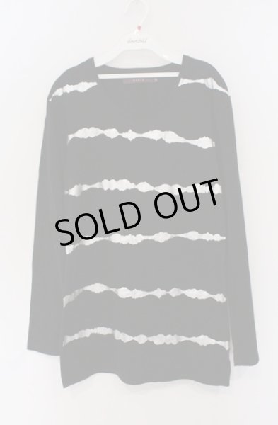 画像1: SEANA / 箔ボーダーカットソー XL ブラック O-26-02-22-032-SE-to-YM-ZT0302R (1)