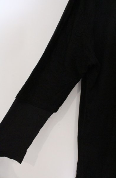 画像2: SEANA / フェイクスウェードUネックカットソー L ブラック O-26-02-22-040-SE-to-YM-OS (2)