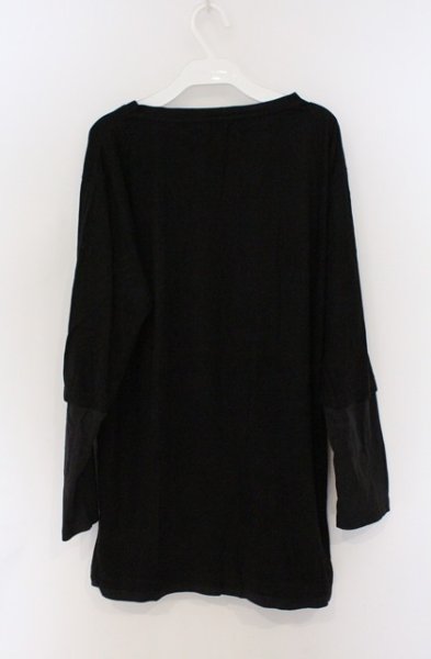 画像3: SEANA / フェイクスウェードUネックカットソー L ブラック O-26-02-22-040-SE-to-YM-OS (3)