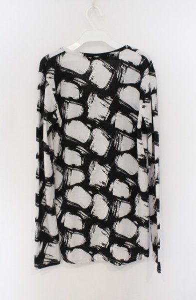 画像4: SEANA / 総柄ニットソー L ホワイトｘブラック O-26-02-22-041-SE-to-YM-OS (4)