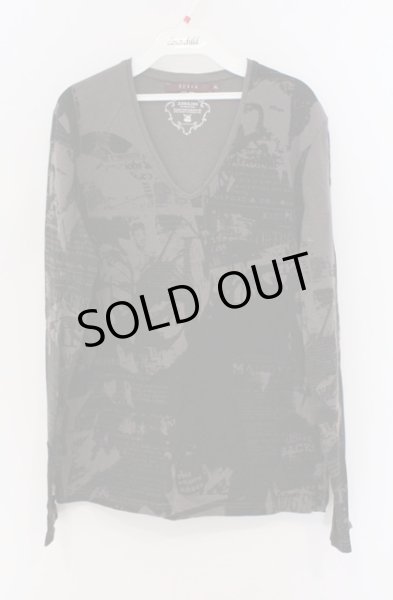 画像1: SEANA / ワード総柄カットソー XL チャコール O-26-02-22-043-SE-to-YM-OS (1)