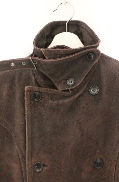 画像2: 5351pour les Hommes / デストロイカウレザーコート  ボルドー O-26-02-22-001-53-ou-YM-OS (2)