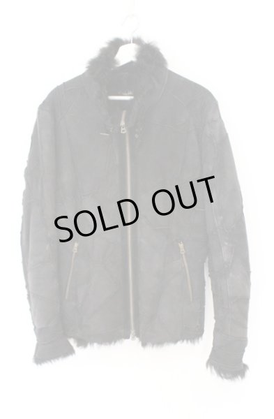 画像1: TORNADO MART / トスカーナスクラップムートン(ライダース)ジャケット L ブラック O-26-02-22-003-TO-ou-YM-OS (1)