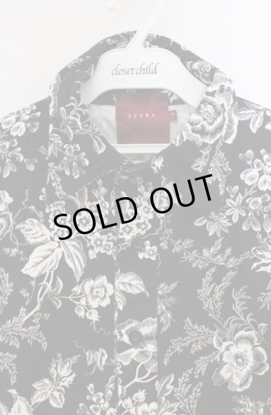 画像2: SEANA / モノトーン総柄ストレッチシャツ L ブラック O-26-02-22-045-SE-sh-YM-OS (2)