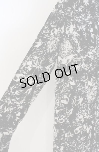 画像3: SEANA / ローズ総柄ロングシャツ L ブラックｘホワイト O-26-02-22-046-SE-sh-YM-ZT325 (3)