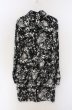 画像4: SEANA / ローズ総柄ロングシャツ L ブラックｘホワイト O-26-02-22-046-SE-sh-YM-OS (4)