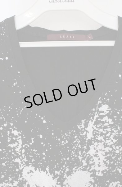 画像2: SEANA / スプラッシュスカルプリントカットソー L ブラック O-26-02-22-047-SE-to-YM-OS (2)