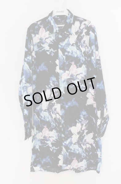 画像1: CIVARIZE / Ambition ローズジャガードロングシャツ 46 ブルーｘブラック O-26-02-22-048-CI-sh-YM-OS (1)