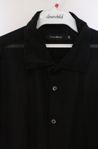 画像2: CIVARIZE / Lies シフォンシャツ 46 ブラック O-26-02-22-049-CI-sh-YM-OS (2)
