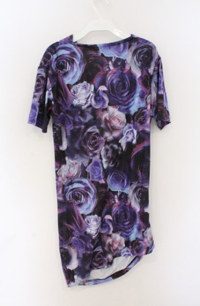 画像3: CIVARIZE / Finder フラワー総柄ドレープロングTシャツ 46 ブルー O-26-02-22-051-CI-ts-YM-OS (3)