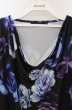 画像2: CIVARIZE / フラワー総柄ドレープカットソー 46 ブラックｘパープル O-26-02-22-053-CI-to-YM-OS (2)