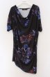 画像1: CIVARIZE / Iris ドレープ花柄Tシャツ 46 ブラックｘブルー O-26-02-22-054-CI-ts-YM-OS (1)
