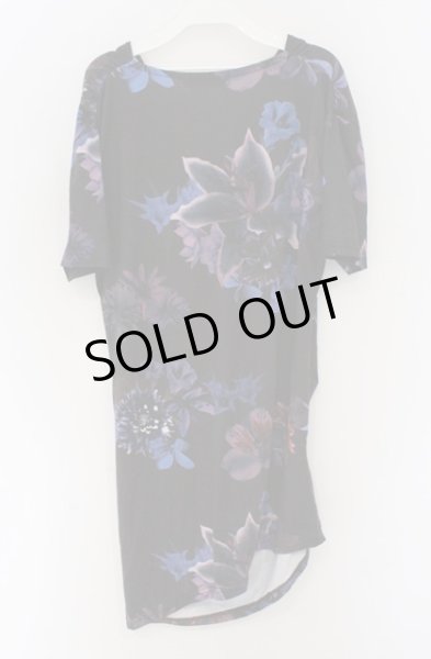 画像3: CIVARIZE / Iris ドレープ花柄Tシャツ 46 ブラックｘブルー O-26-02-22-054-CI-ts-YM-OS (3)