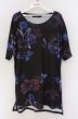 画像1: CIVARIZE / Particle フラワー総柄ビッグTシャツ 44 ブラックｘブルー O-26-02-22-055-CI-ts-YM-OS (1)