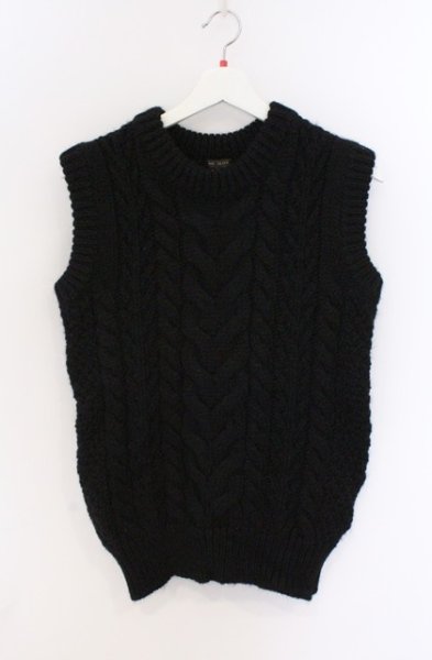 画像1: MR.OLIVE / ケーブルニットベスト S ブラック O-26-02-22-058-MR-to-YM-OS (1)