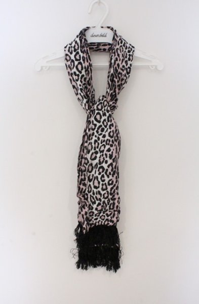 画像1: WACKOMARIA / フリンジレオパードマフラー  ピンク O-26-02-22-060-WA-0-YM-OS (1)