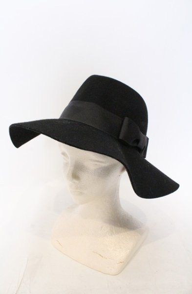 画像1: CIVARIZE / ツバ広ハット  ブラック O-26-02-22-061-CI-za-YM-OS (1)