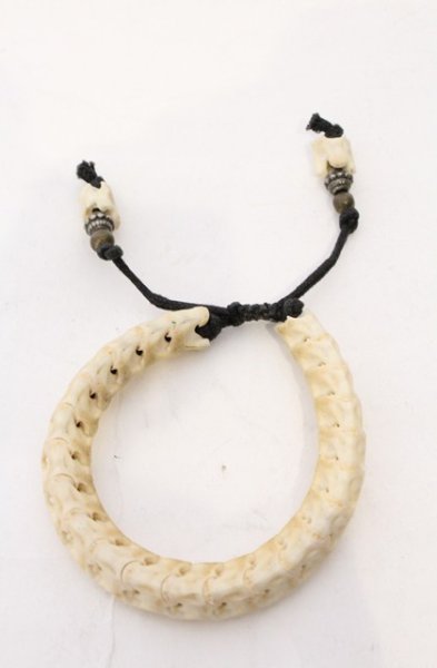 画像2: IFSIXWASNINE / 蛇骨ブレスレット  アイボリー O-26-02-22-067-IF-ac-YM-OS (2)