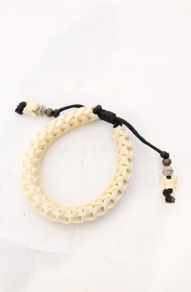 画像1: IFSIXWASNINE / 蛇骨ブレスレット  アイボリー O-26-02-22-069-IF-ac-YM-OS (1)