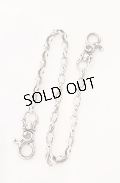 画像2: DEAL DESIGN / ソリッドベースウォレットチェーン（ダブルフック） 50cm シルバー O-26-02-22-070-DE-ac-YM-OS (2)