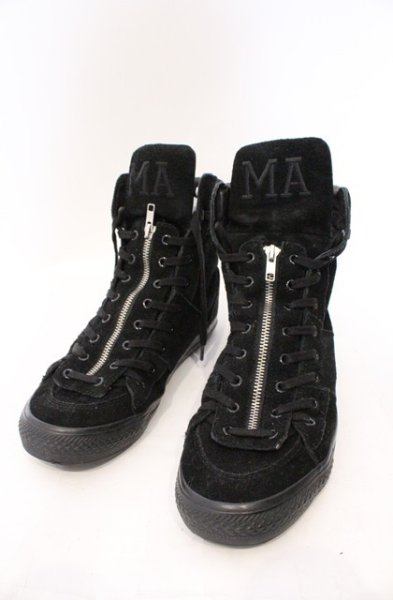 画像1: Moonage Devilment / フロントZIPレザーハイカットスニーカー 約28.5cm ブラック O-26-02-22-074-Mo-sho-YM-OS (1)