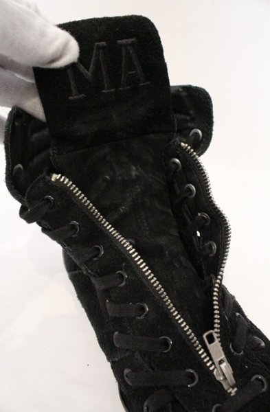 画像6: Moonage Devilment / フロントZIPレザーハイカットスニーカー 約28.5cm ブラック O-26-02-22-074-Mo-sho-YM-OS (6)