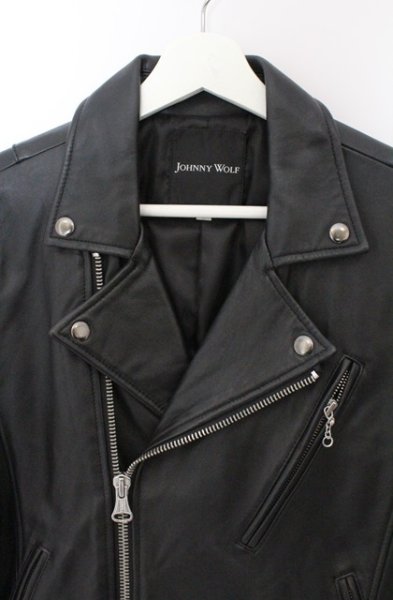 画像2: JOHNNY WOLF / ラムレザーダブルライダースジャケット 3 ブラック O-26-02-22-005-JO-ja-YM-OS (2)