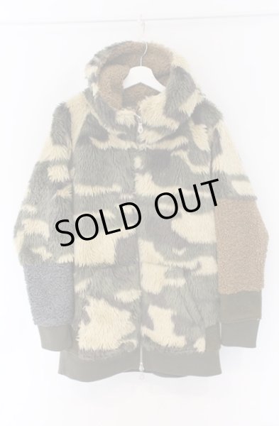 画像1: NO ID. BLACK / フェイクファーフーデドブルゾン ONE カーキ O-26-02-22-006-NO-ou-YM-OS (1)