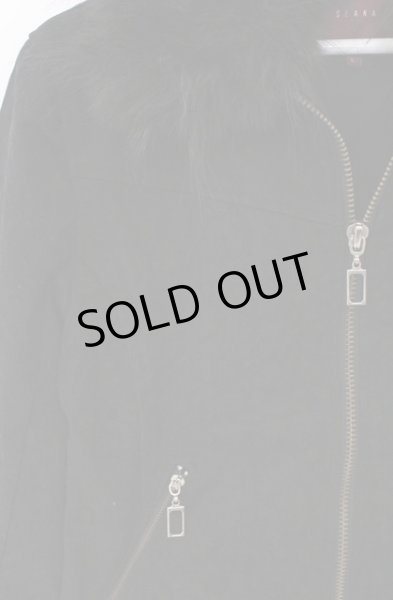 画像2: SEANA / シャドーレオパードファー付きトラッカージャケット L ブラック O-26-02-22-010-SE-ja-YM-OS (2)