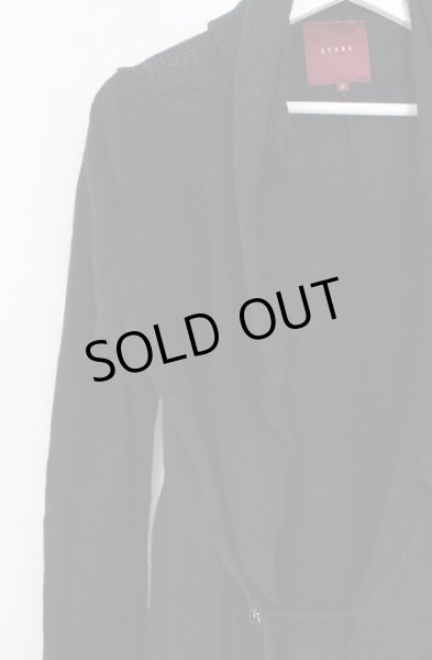 画像2: SEANA / フーデッドニットガウンカーディガン M ブラック O-26-02-22-011-SE-to-YM-OS (2)