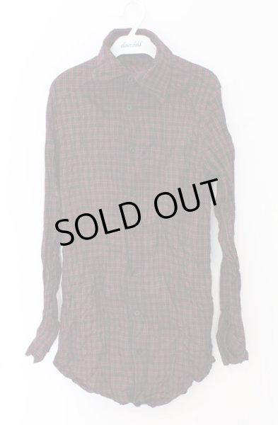 画像1: SEANA / ワッシャーロングチェックシャツ L レッド O-26-02-22-016-SE-sh-YM-ZT325 (1)