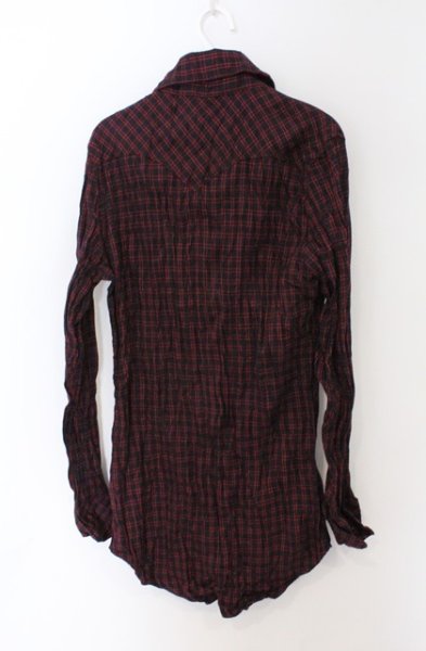 画像4: SEANA / ワッシャーロングチェックシャツ L レッド O-26-02-22-016-SE-sh-YM-OS (4)