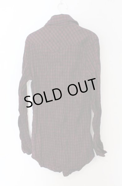 画像4: SEANA / ワッシャーロングチェックシャツ L レッド O-26-02-22-016-SE-sh-YM-ZT325 (4)