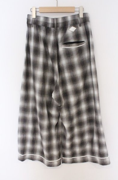 画像3: el conductorH / Easy Cotton Wide Check パンツ 2 グレー O-26-02-23-019-el-pa-YM-OS (3)