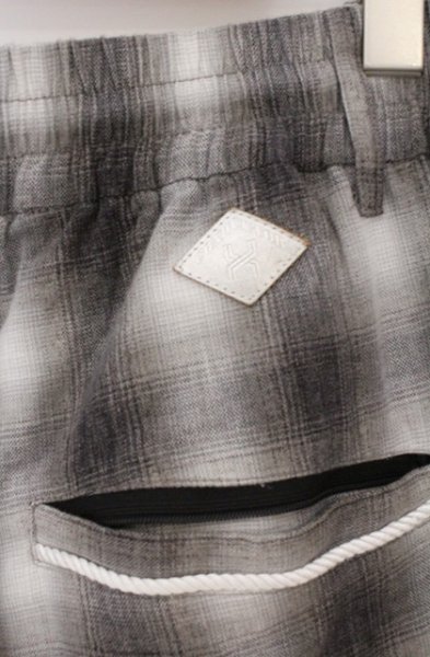 画像4: el conductorH / Easy Cotton Wide Check パンツ 2 グレー O-26-02-23-019-el-pa-YM-OS (4)