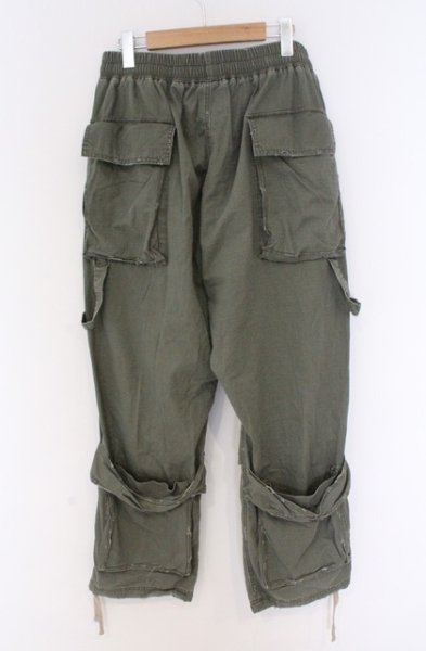 画像5: FR(13)NDS / ダメージ加工ドローストリングロングパンツ F カーキ O-26-02-23-024-FR-pa-YM-OS (5)