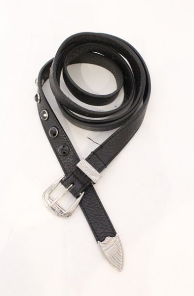 画像1: el conductorH / CRYSTAL STUD BELT ベルト  ブラック O-26-02-23-026-el-0-YM-OS (1)