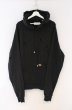 画像1: el conductorH / COTTON DAMAGED HOODED SWEATER　パーカー 4 ピグメントブラック O-26-02-23-007-el-to-YM-OS (1)